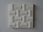 sculptuur, 2025 - 95 Wit minimalistisch wandrelief - 201 mm, Antiek en Kunst