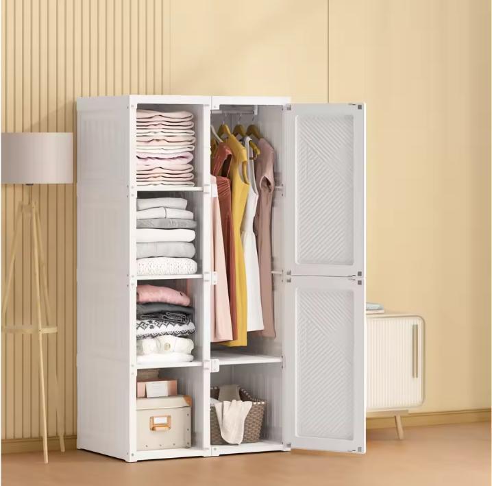 Opvouwbare PP Kledingkast – Draagbaar met Schappen, 60kg, Huis en Inrichting, Kasten | Overige, Nieuw, Verzenden