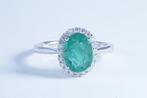 Zonder Minimumprijs - Ring Platina - 2.22ct. tw. Smaragd -, Nieuw