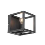 Industriële wandlamp zwart kubus - Cage, Nieuw, Overige materialen, Industrieel