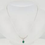 Halsketting - 18 karaat Witgoud Diamant (Natuurlijk) -, Sieraden, Tassen en Uiterlijk, Kettingen, Nieuw