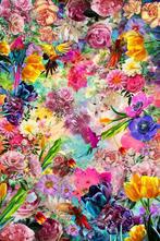 Glasschilderij Flowers Kleurrijk 120 x 80 cm, Nieuw, Verzenden