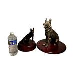 sculptuur, Berger allemand - 29 cm - Hout, Zinklegering