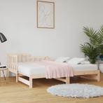 vidaXL Slaapbank uitschuifbaar massief grenenhout 2x(90x190), Huis en Inrichting, 90 cm, Eenpersoons, Bruin, Verzenden