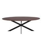 Eiken eettafel Ferris | Ovaal 210 cm | Walnoot, Huis en Inrichting, Tafels | Eettafels, Ophalen of Verzenden, Nieuw