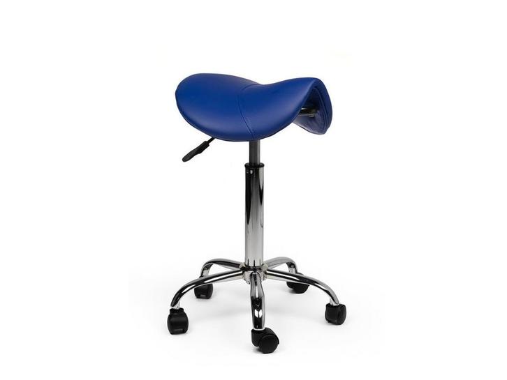 Zadelkruk Blauw - Standaard Zithoogte, Huis en Inrichting, Krukjes, Nieuw, In hoogte verstelbaar, Kunststof