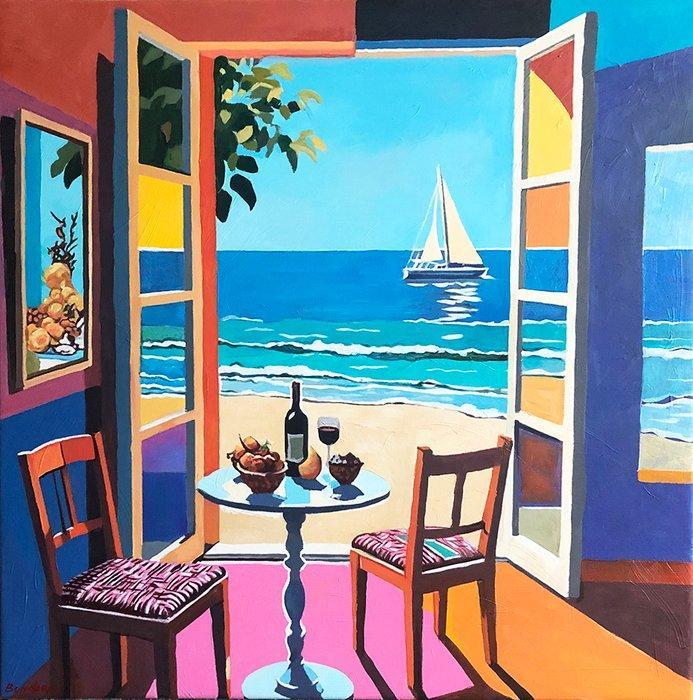 Bondero - Sunny day in Sardinia, Antiek en Kunst, Kunst | Schilderijen | Modern