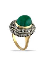 Ring - 14 karaat Geel goud, Antieke 14K geelgouden ring met, Sieraden, Tassen en Uiterlijk, Ringen, Nieuw