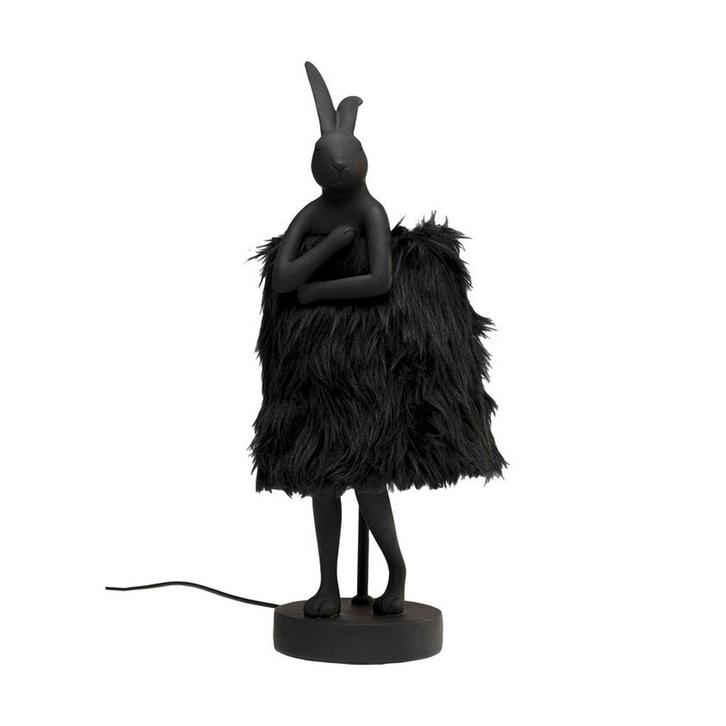 *WOONWINKEL* Kare Design Rabbit Fur Black Zwart Konijn Tafel, Huis en Inrichting, Lampen | Tafellampen, Nieuw, Verzenden