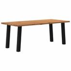 vidaXL Eettafel rechthoekig 200x90x74 cm massief eikenhout, Huis en Inrichting, Tafels | Eettafels, Verzenden, Nieuw