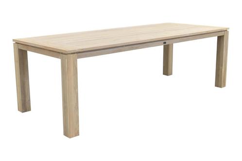 VDG Rome teak tuintafel 240 x 100 cm. - Grey, Tuin en Terras, Tuintafels, Nieuw, Hout, Rond, Verzenden