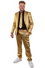 Gouden kostuum metallic 3-delig, Kleding | Heren, Ophalen of Verzenden, Nieuw