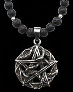Collier Pentacle Wicca en lavasteen: hoge bescherming &