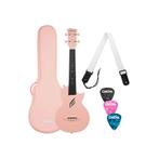 Cascha HH 2288 Roze Carbon Fiber concert ukulele met, Ophalen of Verzenden, Nieuw