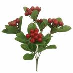 Berry bush red 32cm  rode bessen kunst bessentak, Nieuw, Ophalen of Verzenden