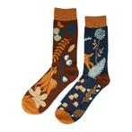 Sokken Katoen - Hertjes Bos Print - Bruin Blauw - Maat 38-45, Kleding | Dames, Sokken en Kousen, Nieuw