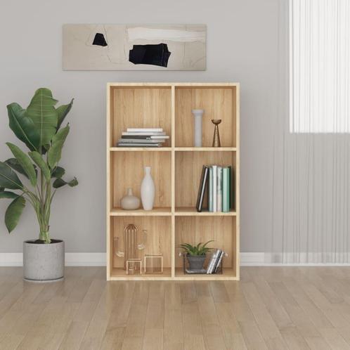 vidaXL Boekenkast/dressoir 66x30x98 cm bewerkt hout sonoma, Huis en Inrichting, Kasten | Boekenkasten, 25 tot 50 cm, Nieuw, Overige houtsoorten
