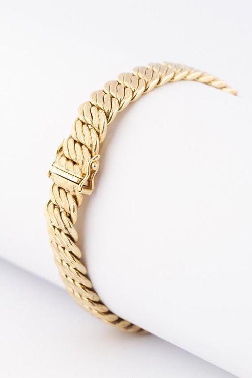 Gouden gematteerde schakel armband, Sieraden, Tassen en Uiterlijk, Armbanden, Verzenden