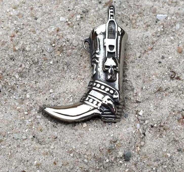 Gedenk sieraad - RVS hanger - cowbow laars - voor as, Sieraden, Tassen en Uiterlijk, Overige Accessoires, Verzenden