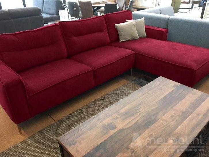 Loungebank Capelle - loungebanken - Rood, Huis en Inrichting, Banken | Sofa's en Chaises Longues, 150 cm of meer, Nieuw, 200 tot 250 cm