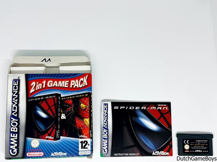 Gameboy Advance / GBA - Spider-Man & Spider-Man 2 - UKV, Spelcomputers en Games, Games | Nintendo Game Boy, Gebruikt, Verzenden