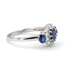 Zonder Minimumprijs - Ring Verguld Saffier - Topaas - 18kt, Sieraden, Tassen en Uiterlijk, Ringen, Nieuw