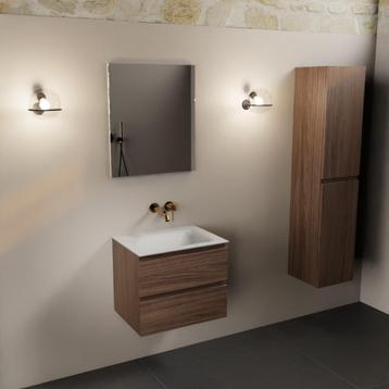 MONDIAZ AIVY 60cm badmeubel Mocha, wastafel Talc solid surfa beschikbaar voor biedingen
