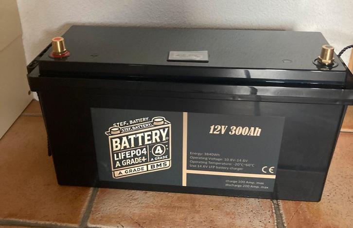 12V 300Ah LiFePO4 Krachtige Lithium Accu Met Bluetooth, Caravans en Kamperen, Camper-accessoires, Nieuw, Ophalen