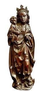 Beeld - Maagd met kind - 34 cm - Composiet - 1960-1970