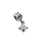 Pandora bedel hanger; Zilver; Clear Compass