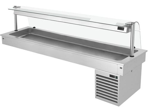 GGM Gastro | Inbouw koelbak 2,1m - +2 tot +8 °C - 6x GN 1/1, Zakelijke goederen, Horeca | Meubilair en Inrichting, Verzenden