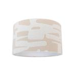 Stoffen lampenkap wit met beige gestreept 35/35/20, Huis en Inrichting, Lampen | Lampenkappen, Verzenden, Wit, Rond, Nieuw