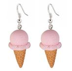 Fako Bijoux® - Oorbellen - IJsjes - Hoorntjes - Roze, Verzenden, Nieuw