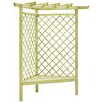 vidaXL Hoekpergola met zitting 130x130x197 cm geïmpregneerd, Verzenden, Nieuw