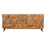 Dressoir Mangohout Fiona 200 cm, Verzenden, Nieuw, Overige houtsoorten, Industriële meubels