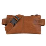 Landley Leren Heuptas met 3 ritsen Unisex Fanny Pack Cognac, Sieraden, Tassen en Uiterlijk, Tassen | Schoudertassen, Overige merken