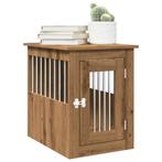 vidaXL Hondenbench 45x62x59 cm bewerkt hout artisanaal, Verzenden, Nieuw