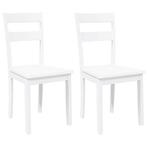 Witte Houten Stoelen Set - Comfortabel & Goedkoop - Retou..., Huis en Inrichting, Stoelen, Twee, Wit, Nieuw, Ophalen of Verzenden