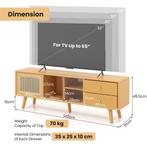 Coast Bamboe TV-Meubel voor TV’s tot 65 Inch 2-In-1 TV-Kast, Huis en Inrichting, Verzenden, Nieuw