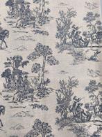 EXCLUSIEF TOILE DE JOUY PATROON KATOEN STOF KLEUR GRIJS -, Antiek en Kunst