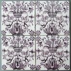 Tegel (4) - Engeltjes met Mandje - 1750-1800, Antiek en Kunst