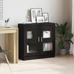vidaXL Boekenkast Zwart Eiken 82,5x30,5x80 cm Gelaagd Hout, Minder dan 50 cm, Verzenden, Nieuw, Minder dan 100 cm