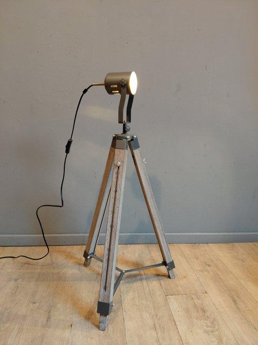Statief vloerlamp - Hout, Metaal - Driepoot, Antiek en Kunst, Curiosa en Brocante