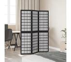 Zwarte Roomdivider | Retourdeal | Kamerscherm met 3 Panelen, Huis en Inrichting, Ophalen of Verzenden, Nieuw