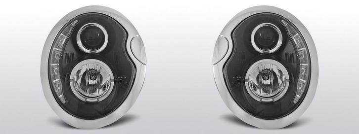 Koplampen Angel Eyes / LED DRL | Mini Cooper 2001-2006 | met, Auto-onderdelen, Verlichting, Nieuw, Mini, Verzenden