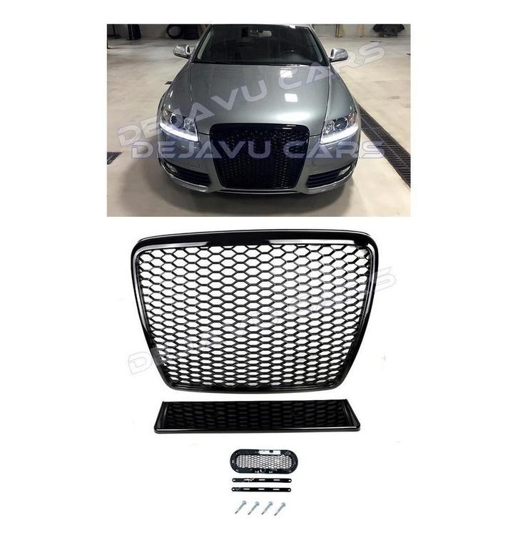 RS6 Look Bumper Front Grill voor Audi A6 4F C6 S6 S line, Auto-onderdelen, Carrosserie en Plaatwerk, Voor, Bumper, Nieuw, Audi