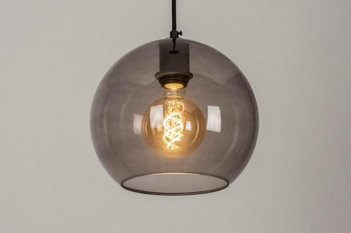 Rietveld Hanglampen - Zwart - Glas, Metaal, Huis en Inrichting, Lampen | Hanglampen, Verzenden