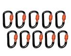 Set van 10 karabijnhaken, kleur 2: black orange, 100 kg, Doe-het-zelf en Verbouw, Gereedschap | Handgereedschap, Ophalen of Verzenden
