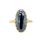 Gouden vintage ring met hematiet 14 krt, Sieraden, Tassen en Uiterlijk, Ringen, Ophalen of Verzenden, Nieuw