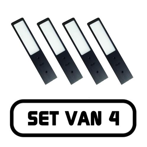 SMART LEDesign | LED SET 4 Zwart KEUKEN-onderbouwverlichting, Huis en Inrichting, Lampen | Spots, Led, Nieuw, Metaal of Aluminium